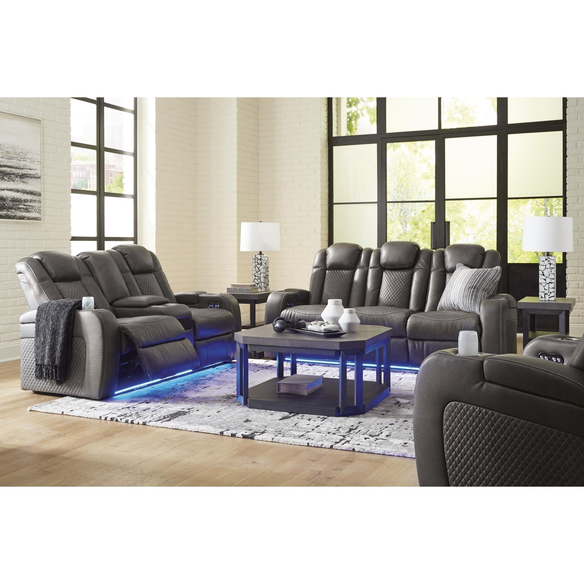 Signature Design by Ashley Fyne - Dyme 36602U2 3 pc Power Reclining Living Room Set - American Furniture of Slidell