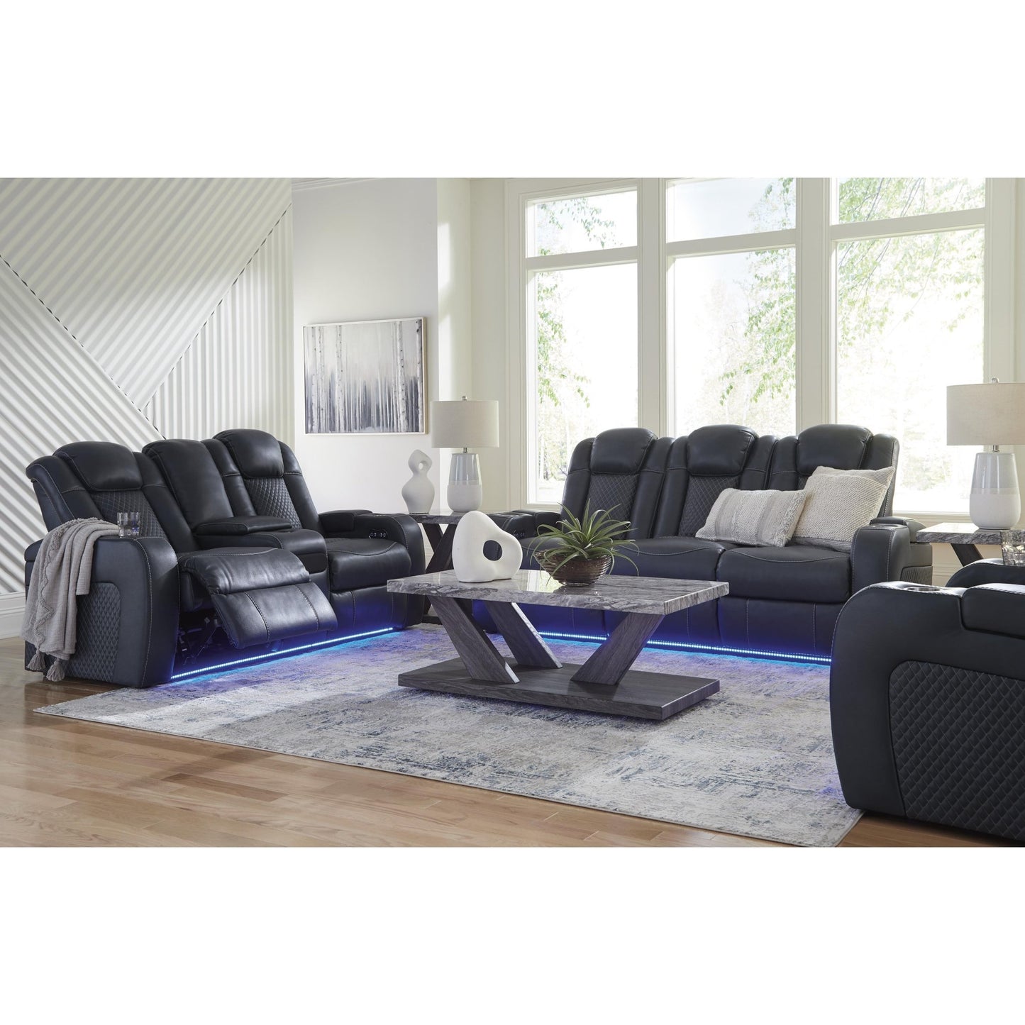 Signature Design by Ashley Fyne - Dyme 36603U2 3 pc Power Reclining Living Room Set - American Furniture of Slidell