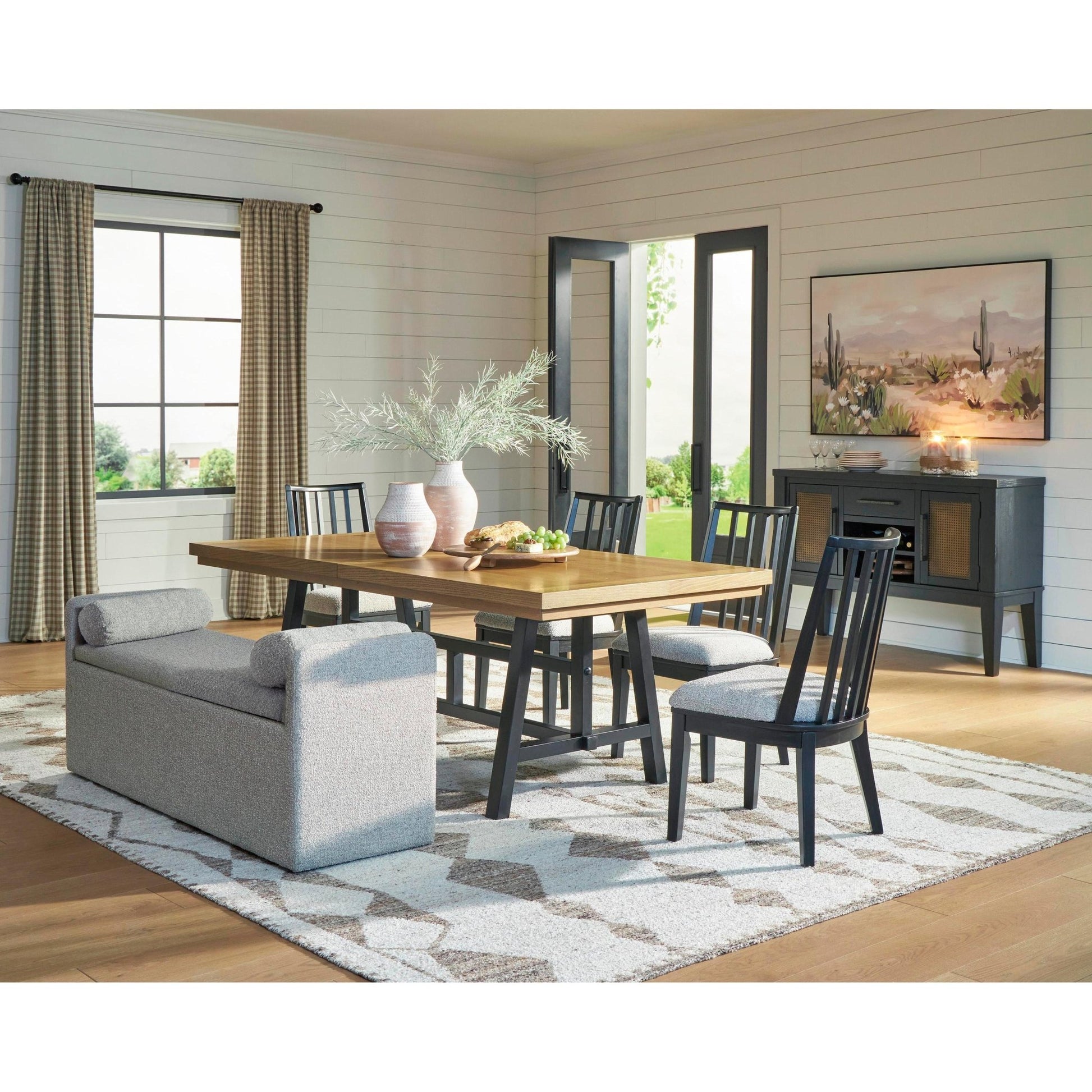Signature Design by Ashley Galliden D841 - 00 Large Upholstered Dining Room Bench - American Furniture of Slidell