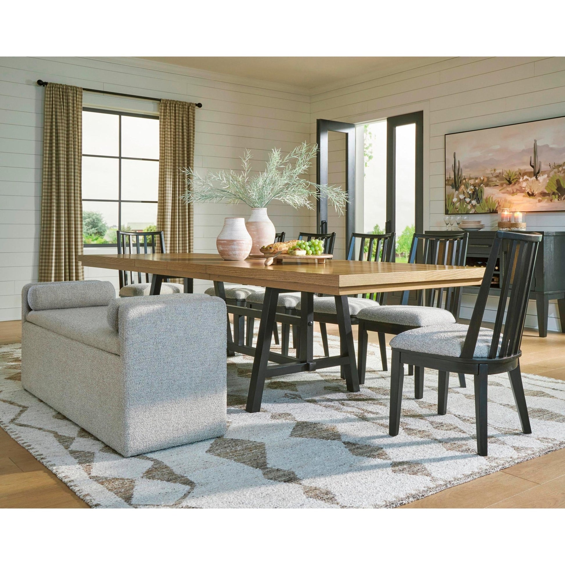 Signature Design by Ashley Galliden D841 - 00 Large Upholstered Dining Room Bench - American Furniture of Slidell