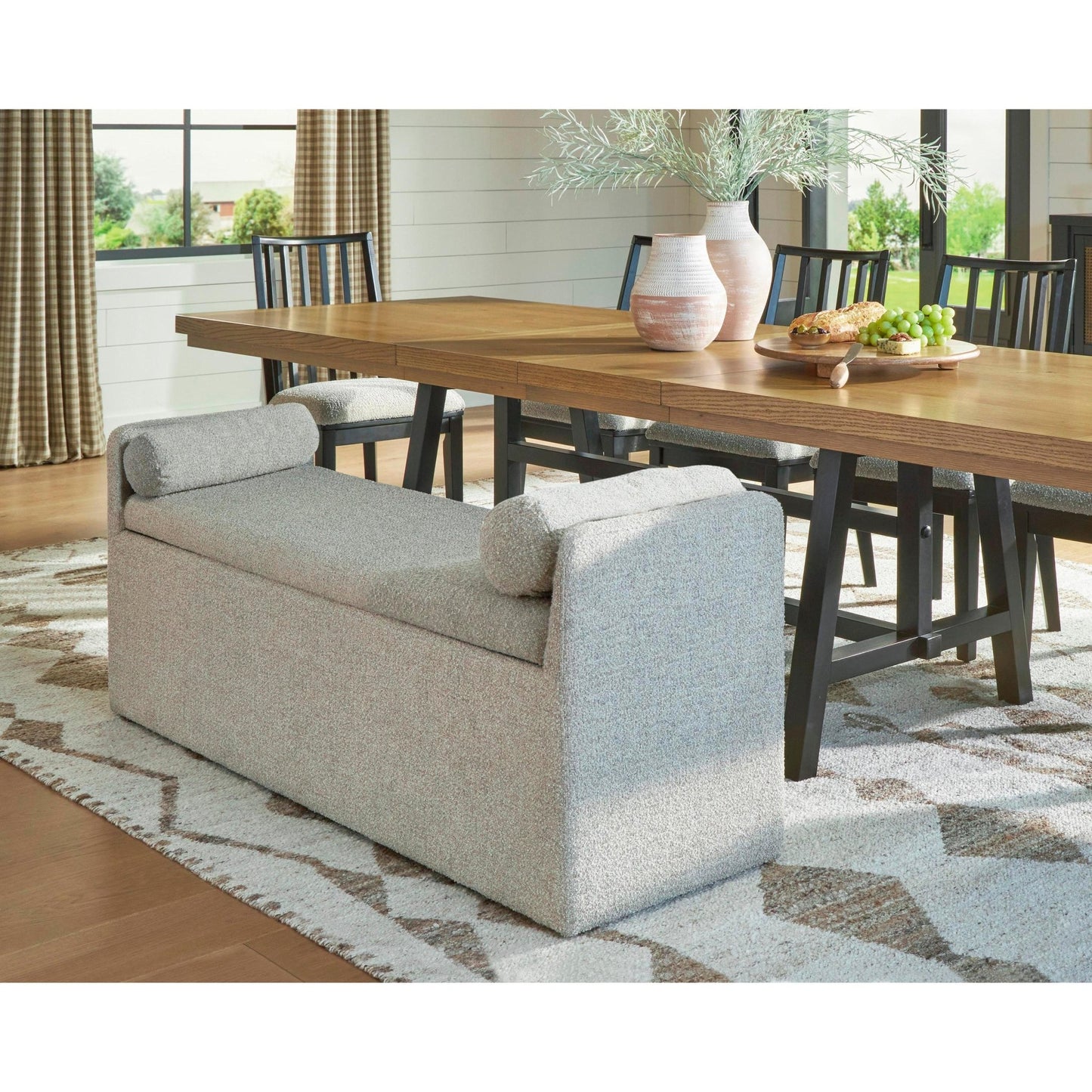 Signature Design by Ashley Galliden D841 - 00 Large Upholstered Dining Room Bench - American Furniture of Slidell