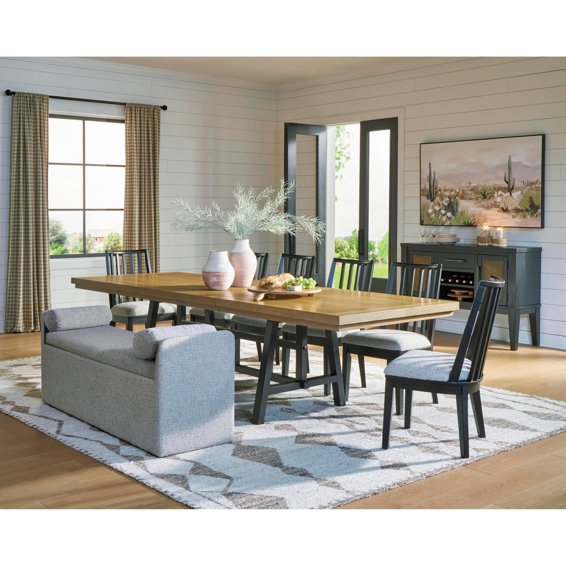 Signature Design by Ashley Galliden D841 - 00 Large Upholstered Dining Room Bench - American Furniture of Slidell