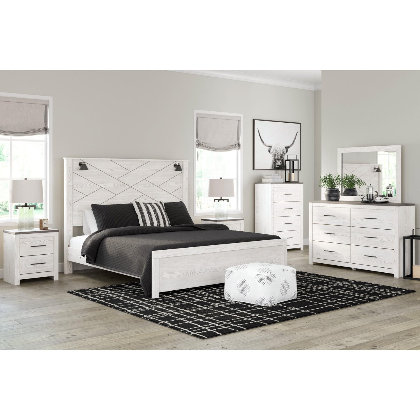 Signature Design by Ashley Gerridan B1190B20 6 pc King Panel Bedroom Set - American Furniture of Slidell
