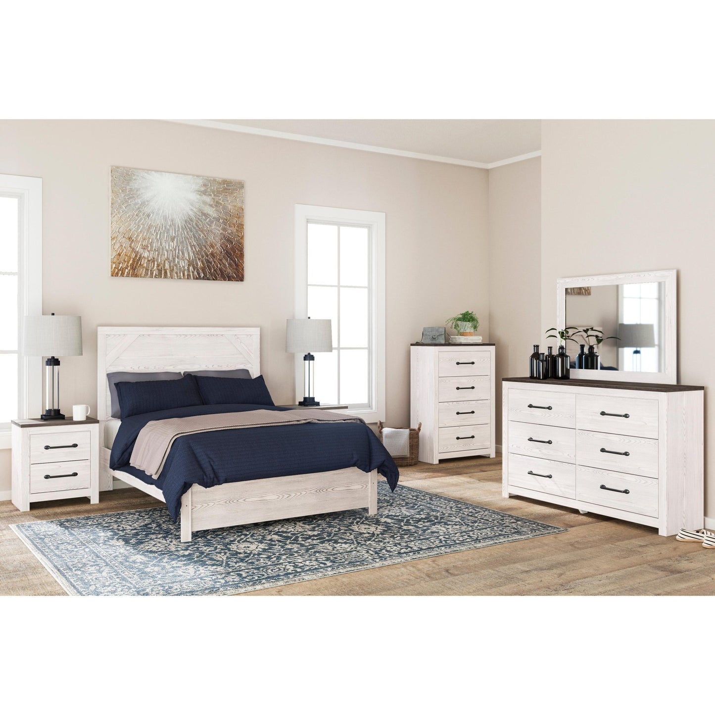 Signature Design by Ashley Gerridan B1190B33 7 pc Full Panel Bedroom Set - American Furniture of Slidell