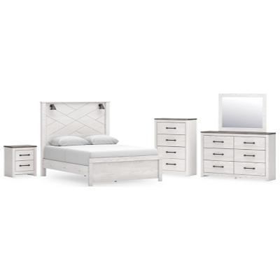 Signature Design by Ashley Gerridan B1190B37 7 pc Queen Panel Bedroom Set - American Furniture of Slidell