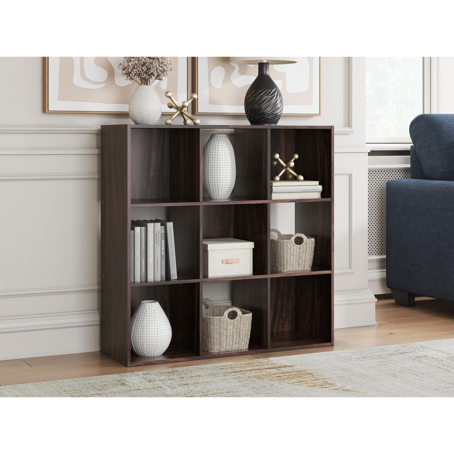 Signature Design by Ashley Glosmount EA1055 - 3X3 Nine Cube Organizer - American Furniture of Slidell