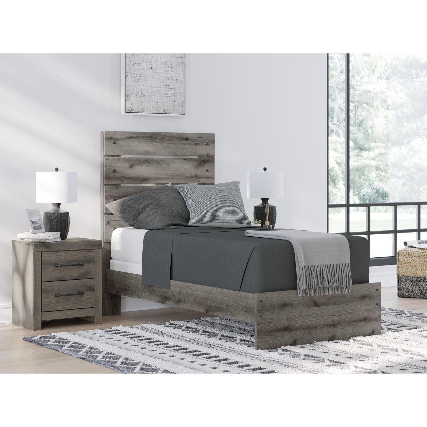 Signature Design by Ashley Graystorm PCB2405B12 Twin Panel Bed - American Furniture of Slidell