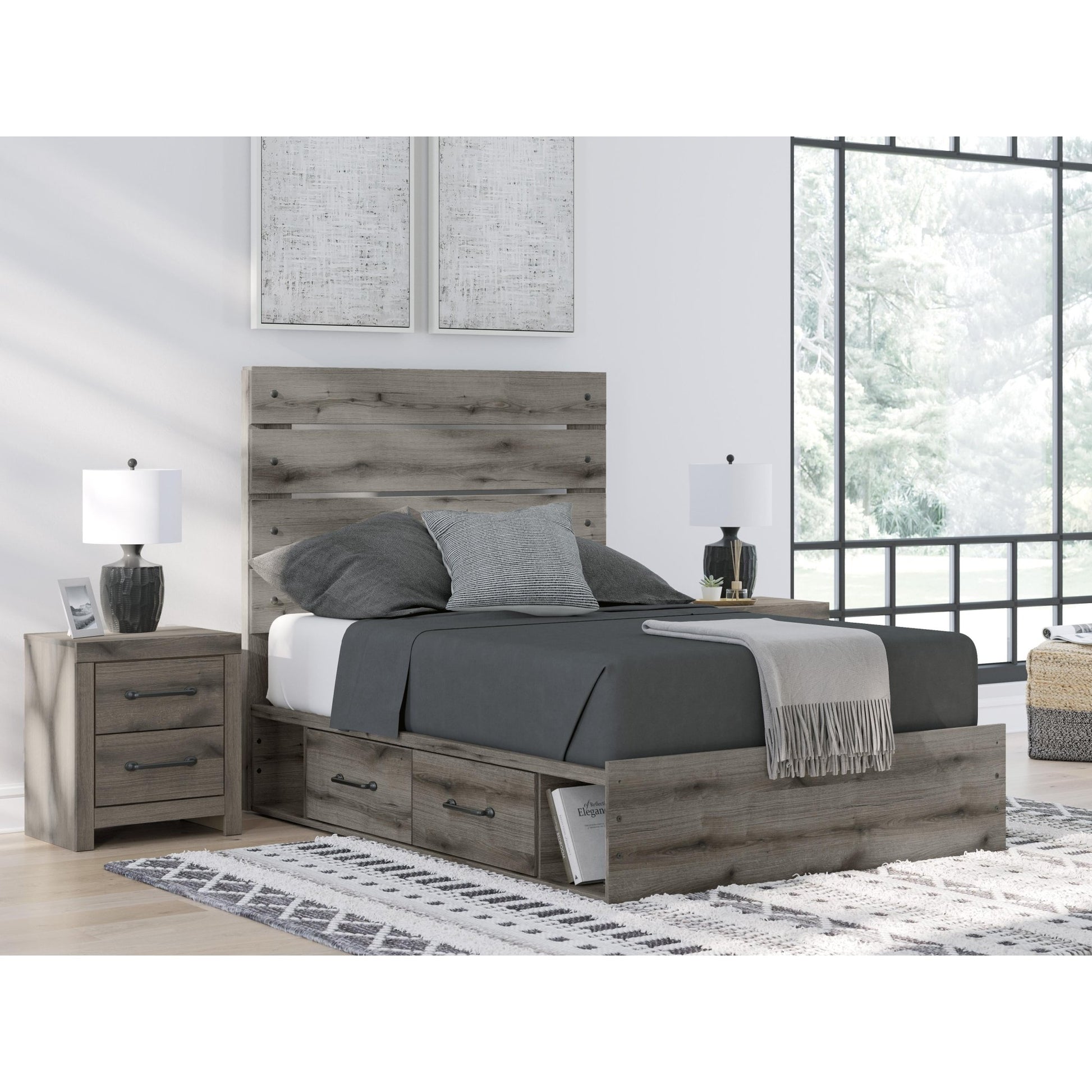 Signature Design by Ashley Graystorm PCB2405B16 Full Panel Storage Bed - American Furniture of Slidell