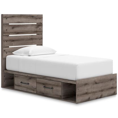 Signature Design by Ashley Graystorm PCB2405B19 Twin Panel Bed with Storage - American Furniture of Slidell