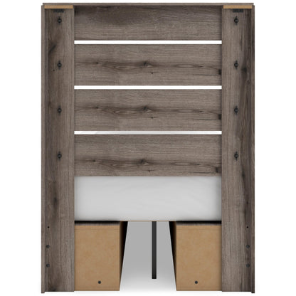 Signature Design by Ashley Graystorm PCB2405B19 Twin Panel Bed with Storage - American Furniture of Slidell