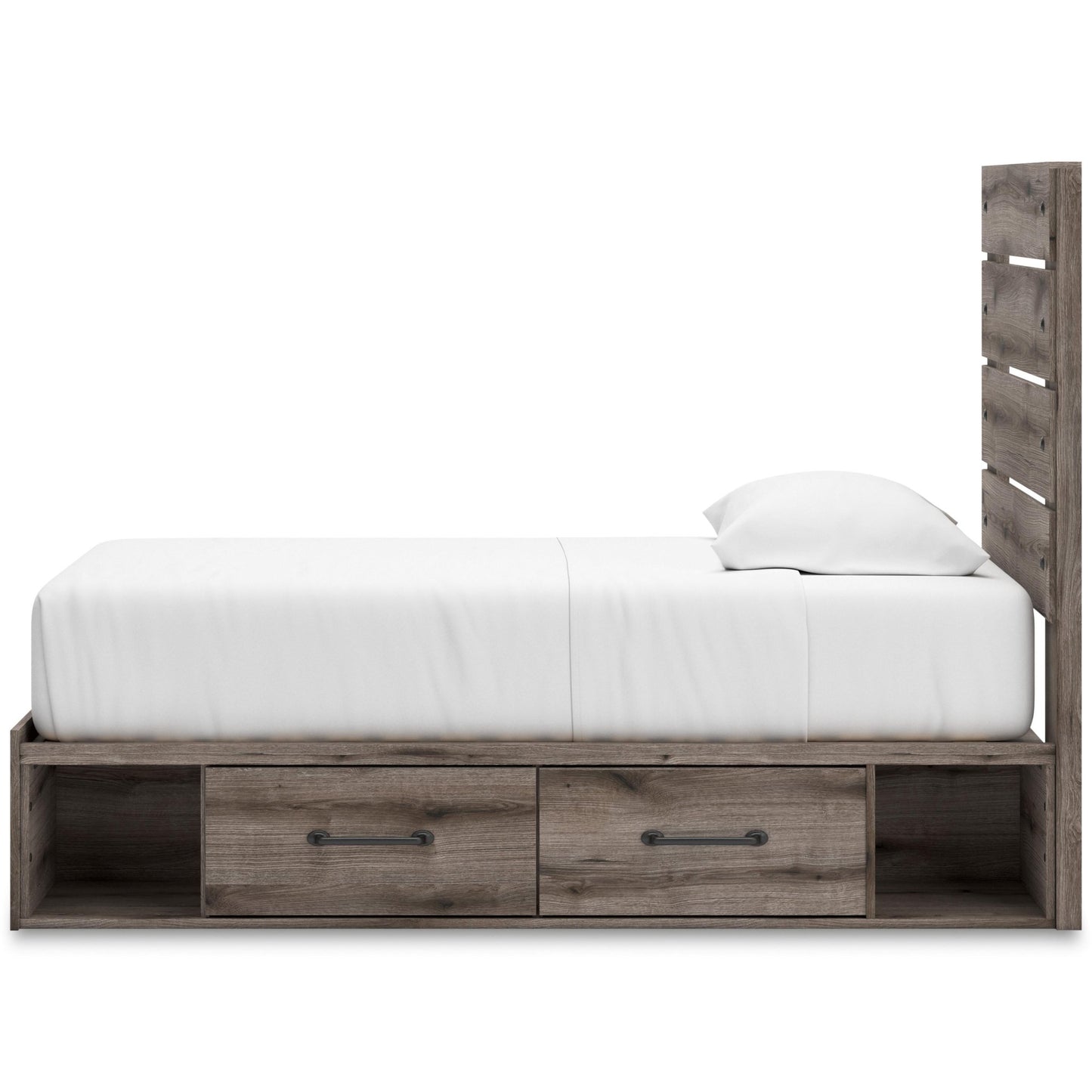 Signature Design by Ashley Graystorm PCB2405B19 Twin Panel Bed with Storage - American Furniture of Slidell