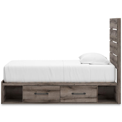 Signature Design by Ashley Graystorm PCB2405B19 Twin Panel Bed with Storage - American Furniture of Slidell