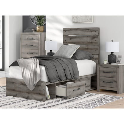 Signature Design by Ashley Graystorm PCB2405B19 Twin Panel Bed with Storage - American Furniture of Slidell