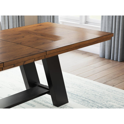 Signature Design by Ashley Greddinton Dining Table with Trestle Base PCD824 - 55B/PCD824 - 55T - American Furniture of Slidell