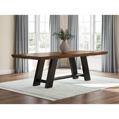 Signature Design by Ashley Greddinton Dining Table with Trestle Base PCD824 - 55B/PCD824 - 55T - American Furniture of Slidell