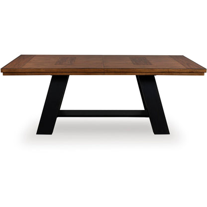 Signature Design by Ashley Greddinton Dining Table with Trestle Base PCD824 - 55B/PCD824 - 55T - American Furniture of Slidell