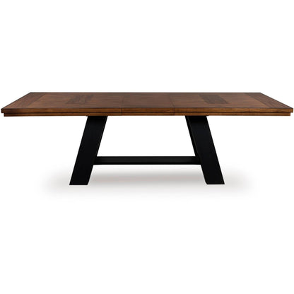 Signature Design by Ashley Greddinton Dining Table with Trestle Base PCD824 - 55B/PCD824 - 55T - American Furniture of Slidell