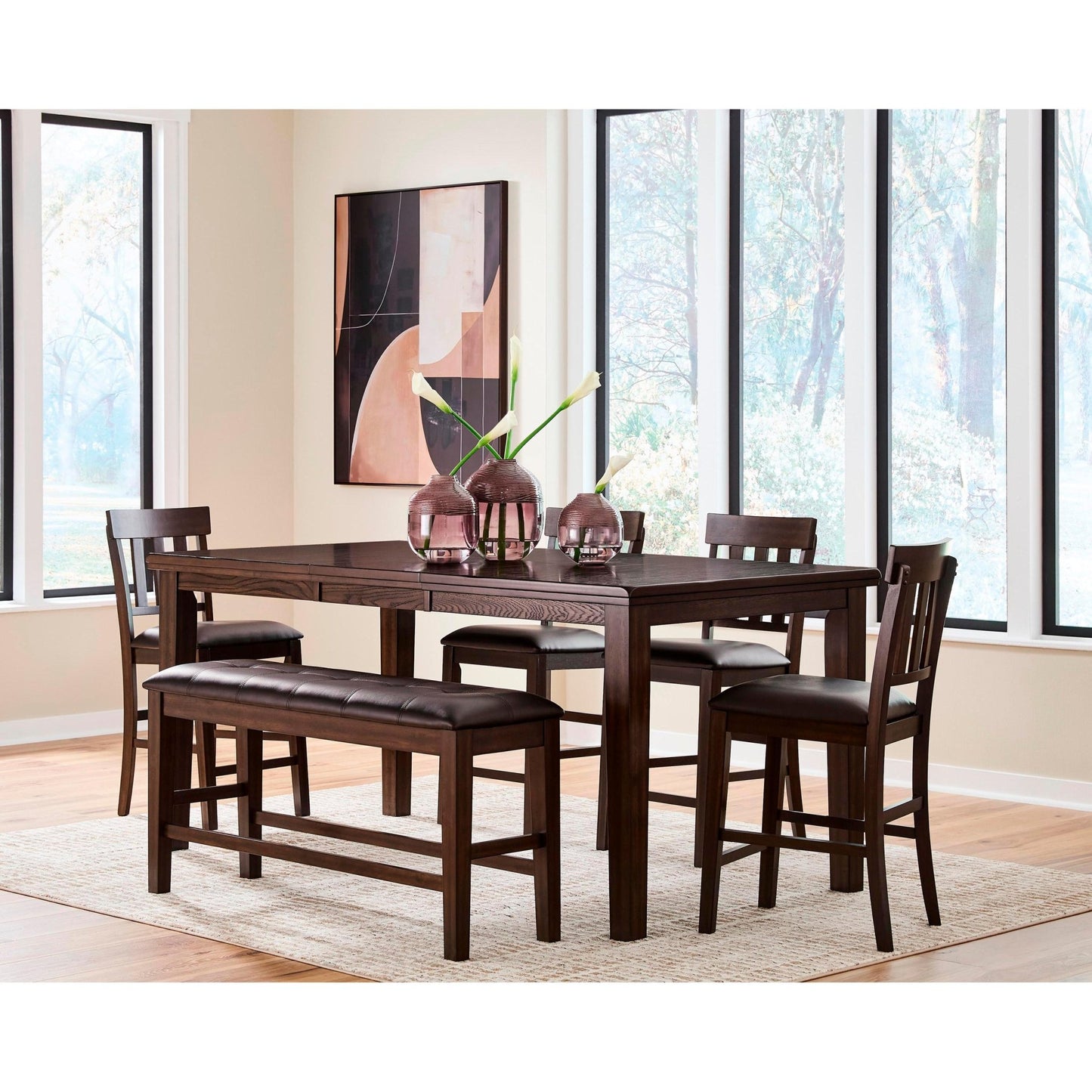 Signature Design by Ashley Haddigan D596 - 09 Double Counter Upholstered Bench - American Furniture of Slidell