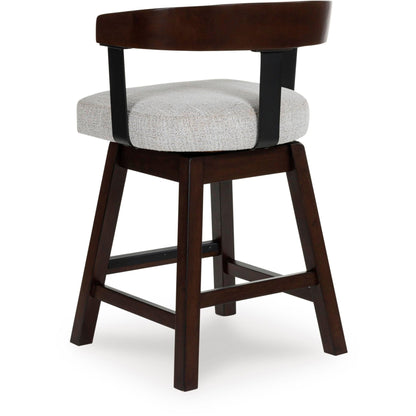 Signature Design by Ashley Haddigan D596 - 224 Upholstered Swivel Barstool - American Furniture of Slidell