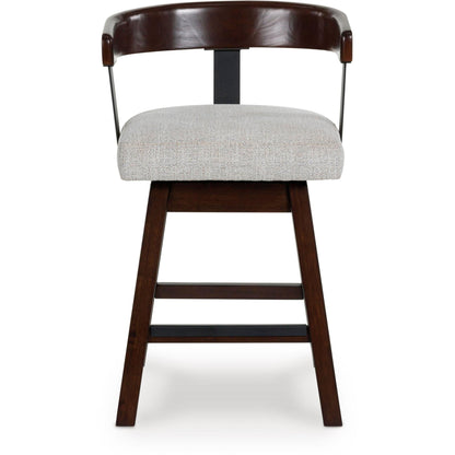 Signature Design by Ashley Haddigan D596 - 224 Upholstered Swivel Barstool - American Furniture of Slidell
