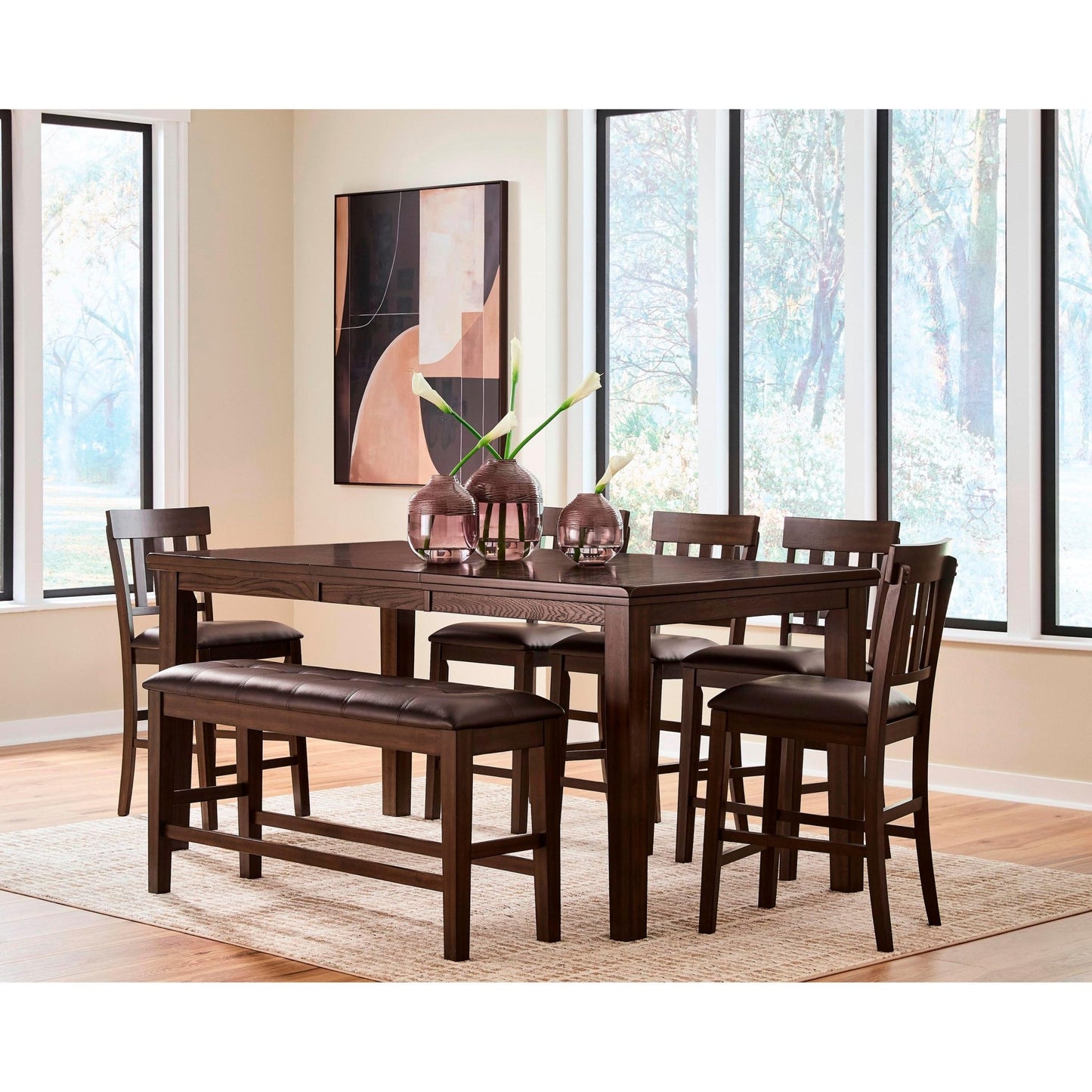 Signature Design by Ashley Haddigan D596 - 32 Dining Room Counter Butterfly Extension Table - American Furniture of Slidell