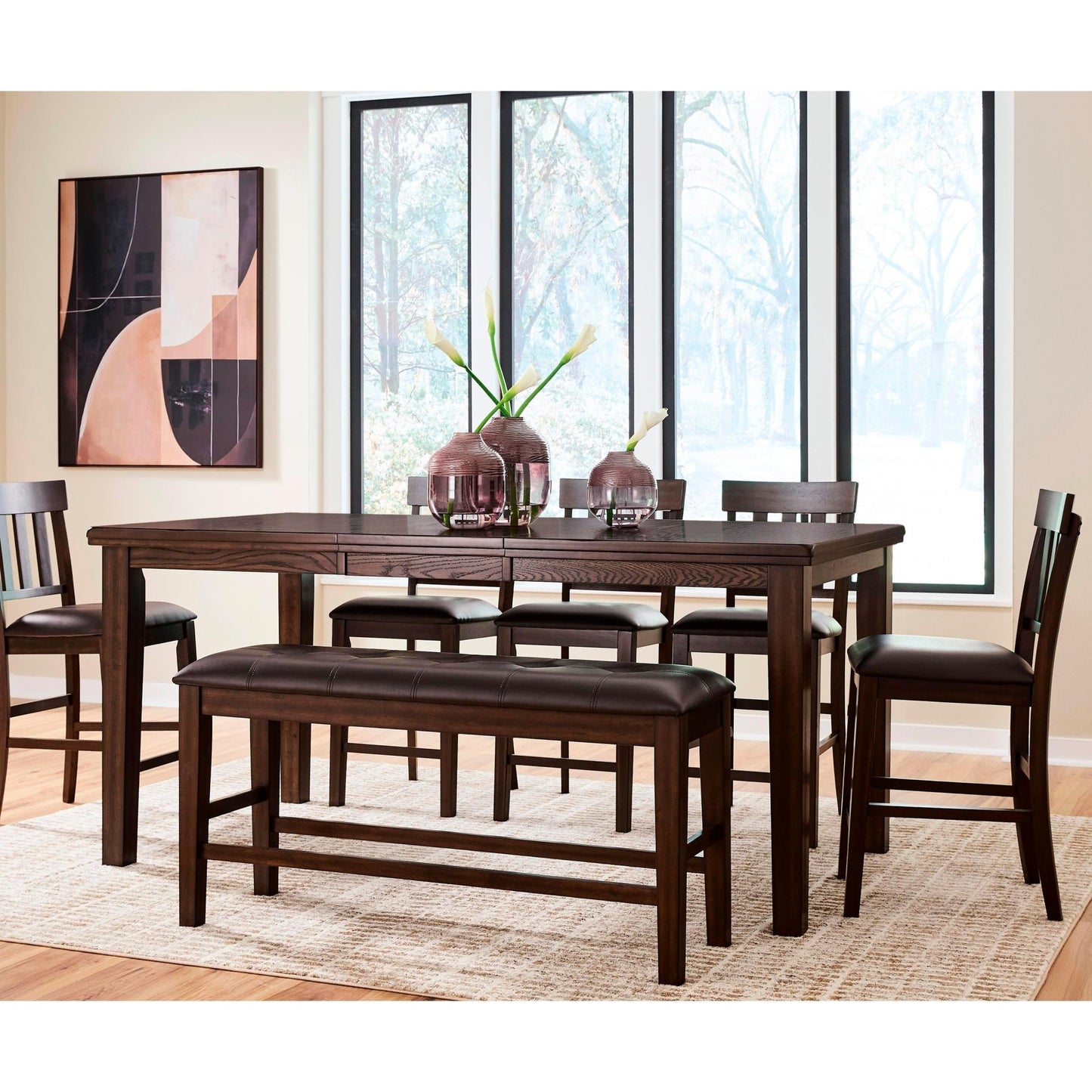 Signature Design by Ashley Haddigan D596 - 32 Dining Room Counter Butterfly Extension Table - American Furniture of Slidell