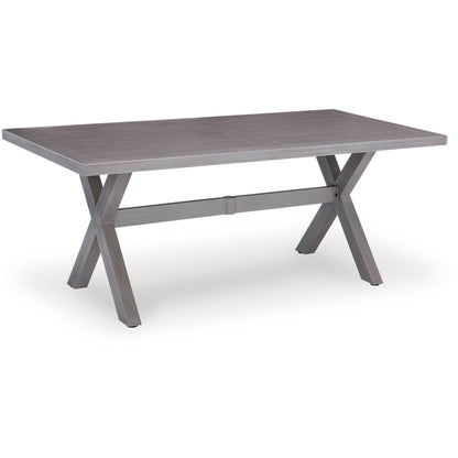 Signature Design by Ashley Half Moon Beach PCP418 - 625 Rectangular Dining Table with Umbrella Option - American Furniture of Slidell