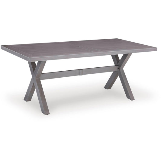 Signature Design by Ashley Half Moon Beach PCP418 - 625 Rectangular Dining Table with Umbrella Option - American Furniture of Slidell