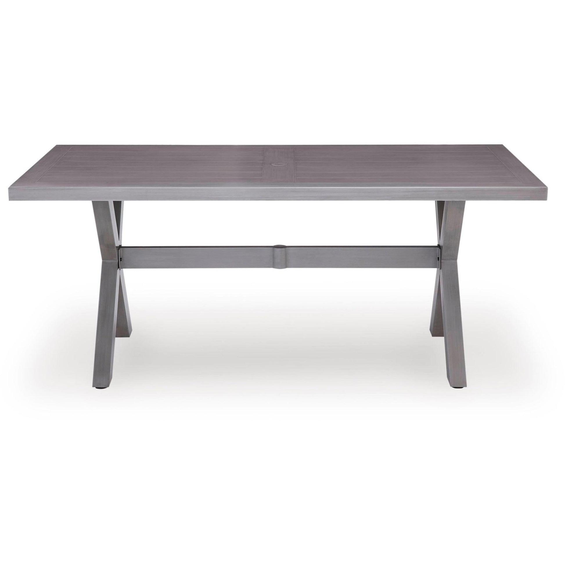 Signature Design by Ashley Half Moon Beach PCP418 - 625 Rectangular Dining Table with Umbrella Option - American Furniture of Slidell