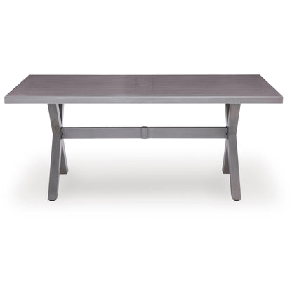 Signature Design by Ashley Half Moon Beach PCP418 - 625 Rectangular Dining Table with Umbrella Option - American Furniture of Slidell