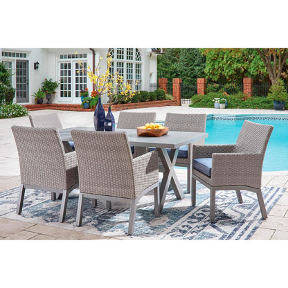 Signature Design by Ashley Half Moon Beach PCP418 - 625 Rectangular Dining Table with Umbrella Option - American Furniture of Slidell