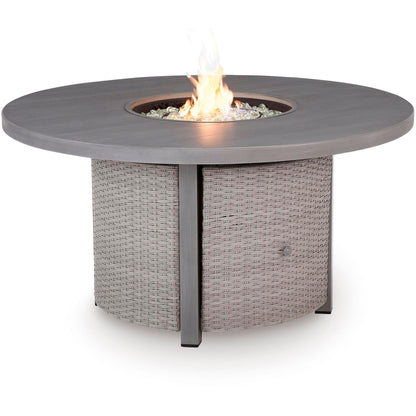 Signature Design by Ashley Half Moon Beach PCP418 - 776 Round Fire Pit Table - American Furniture of Slidell