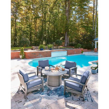 Signature Design by Ashley Half Moon Beach PCP418 - 776 Round Fire Pit Table - American Furniture of Slidell