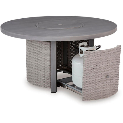 Signature Design by Ashley Half Moon Beach PCP418 - 776 Round Fire Pit Table - American Furniture of Slidell