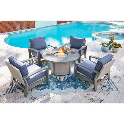 Signature Design by Ashley Half Moon Beach PCP418 - 776 Round Fire Pit Table - American Furniture of Slidell