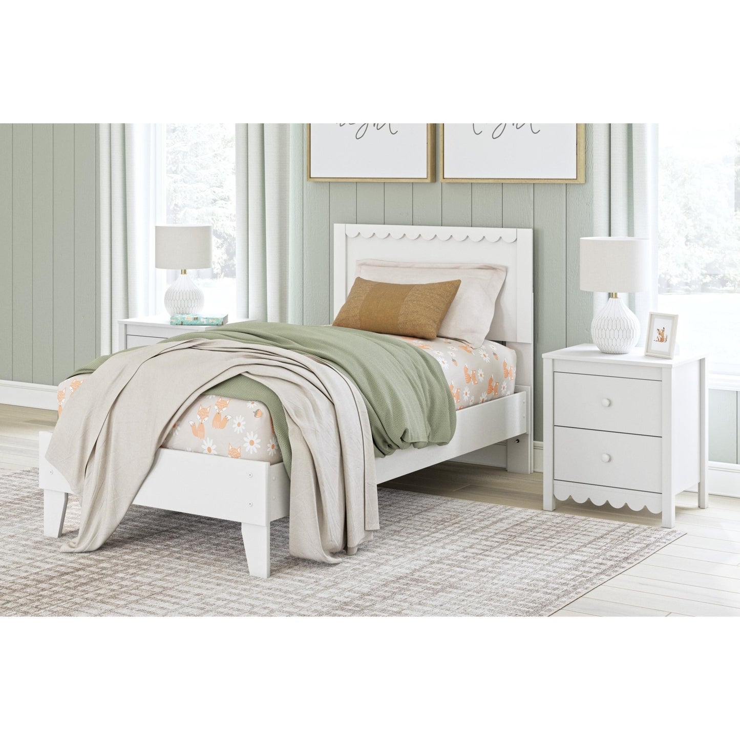 Signature Design by Ashley Hallityn EB1810B1 Twin Panel Platform Bed - American Furniture of Slidell