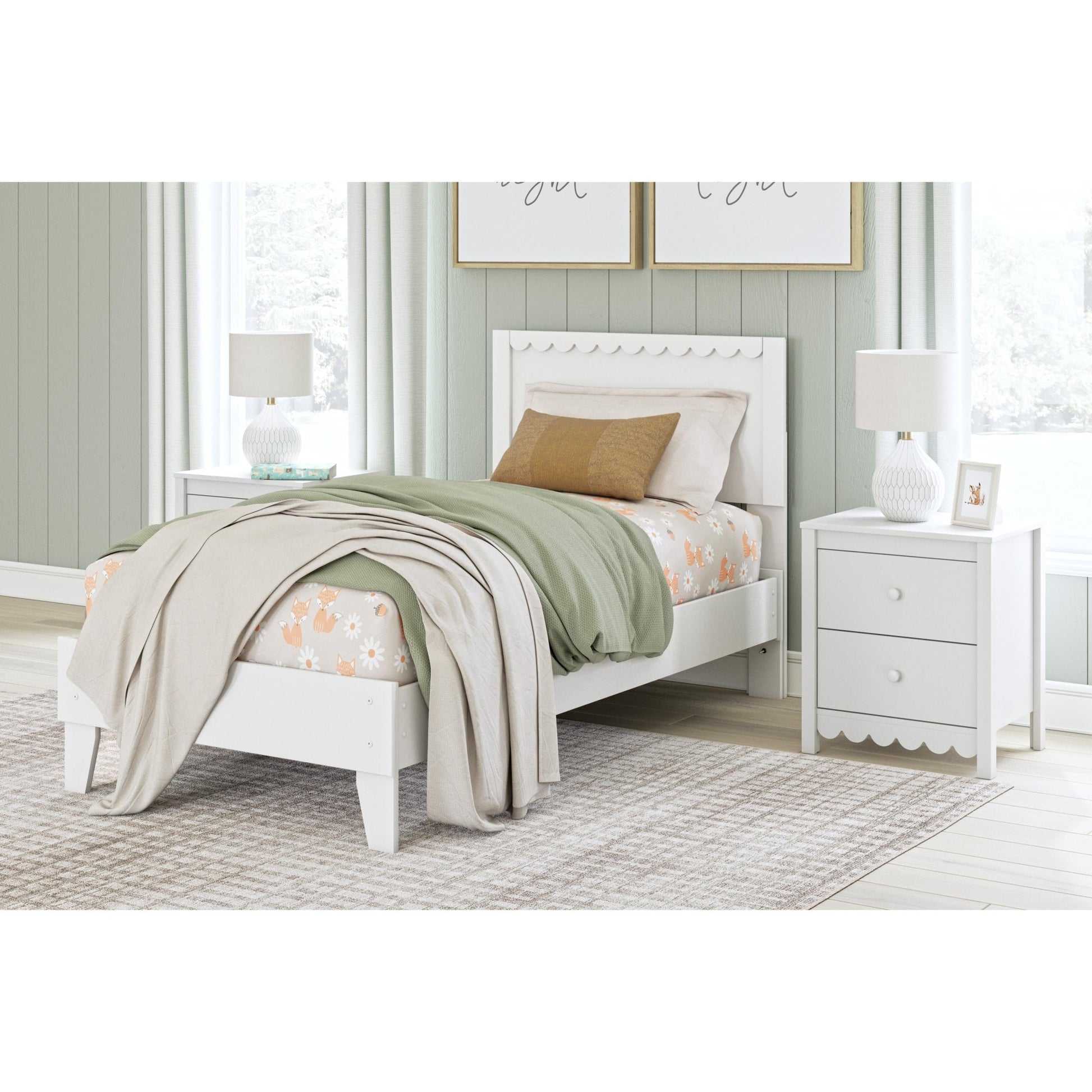 Signature Design by Ashley Hallityn EB1810B1 Twin Panel Platform Bed - American Furniture of Slidell