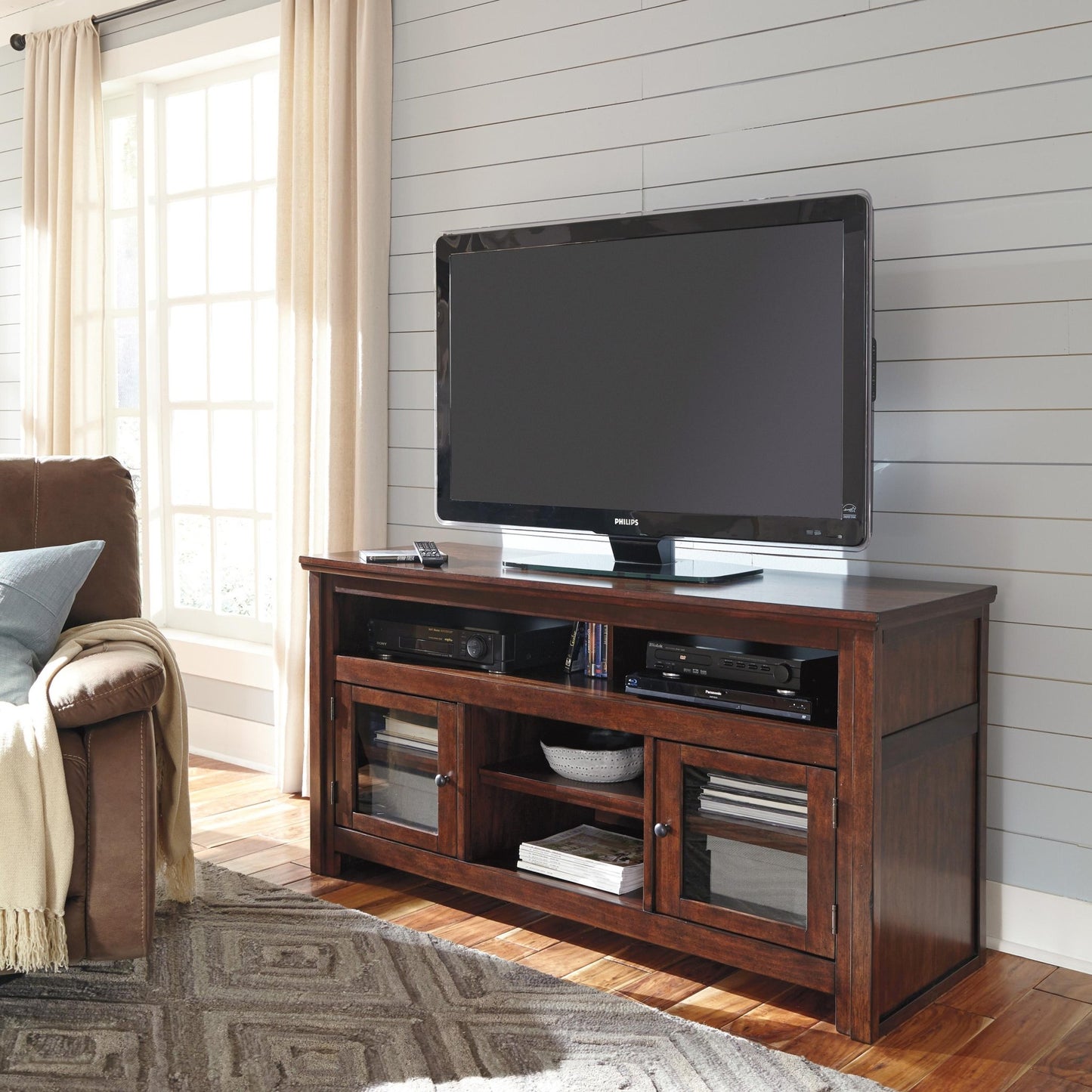 Signature Design by Ashley Harpan TV Stand with Cable Management W797 - 38 - American Furniture of Slidell