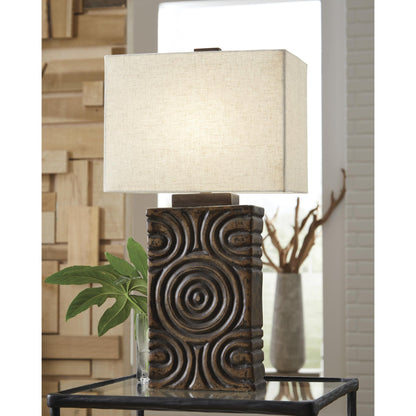 Signature Design by Ashley Heathbury L235964 Paper Table Lamp - American Furniture of Slidell