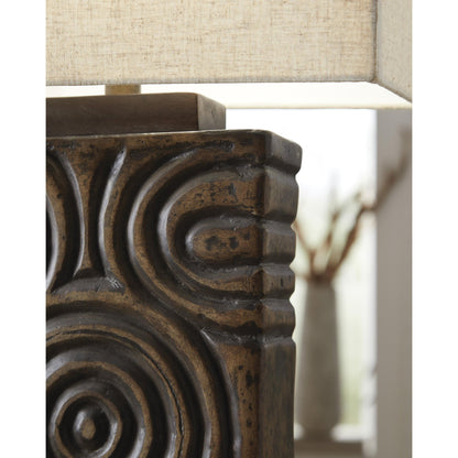 Signature Design by Ashley Heathbury L235964 Paper Table Lamp - American Furniture of Slidell
