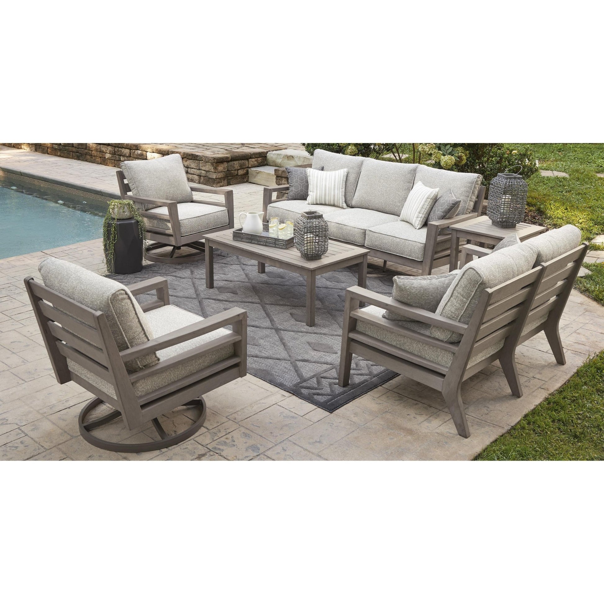 Signature Design by Ashley Hillside Barn P564 - 821 Swivel Lounge with Cushion - American Furniture of Slidell