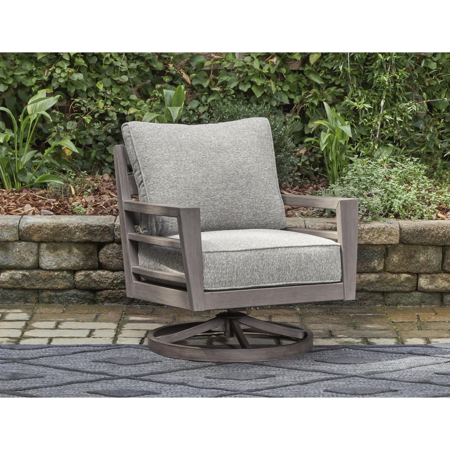 Signature Design by Ashley Hillside Barn P564 - 821 Swivel Lounge with Cushion - American Furniture of Slidell