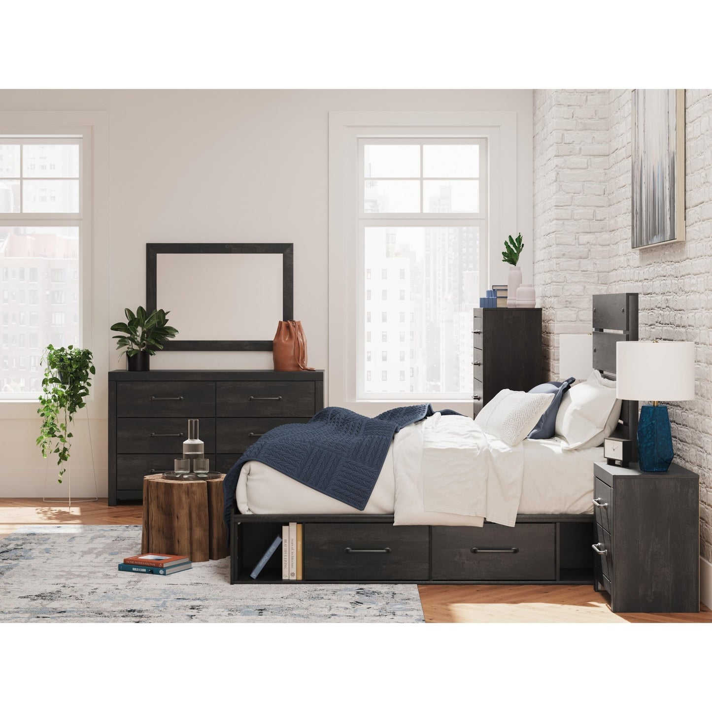 Signature Design by Ashley Hollivern PCB2108B1 Dresser and Mirror - American Furniture of Slidell