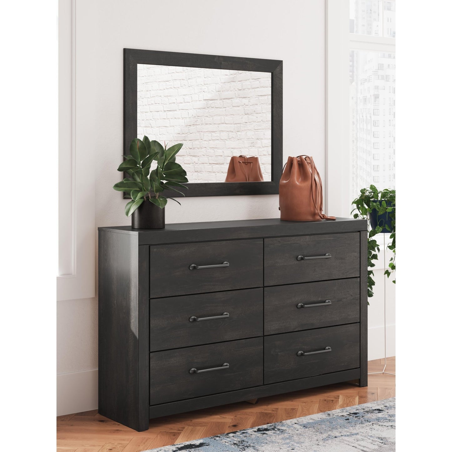 Signature Design by Ashley Hollivern PCB2108B1 Dresser and Mirror - American Furniture of Slidell