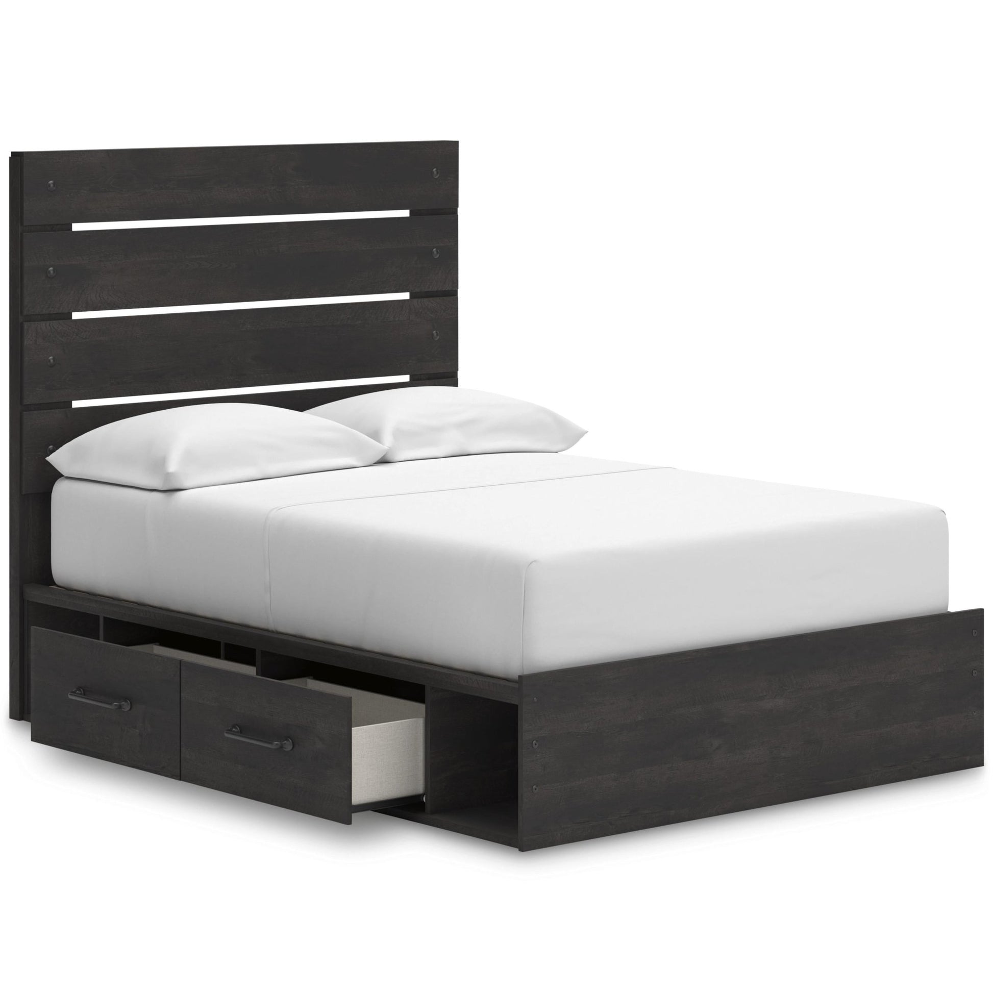 Signature Design by Ashley Hollivern PCB2108B16 Full Panel Bed with Storage - American Furniture of Slidell