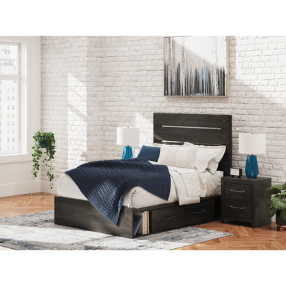 Signature Design by Ashley Hollivern PCB2108B16 Full Panel Bed with Storage - American Furniture of Slidell