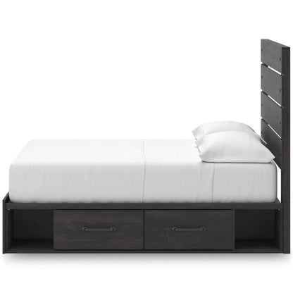 Signature Design by Ashley Hollivern PCB2108B16 Full Panel Bed with Storage - American Furniture of Slidell