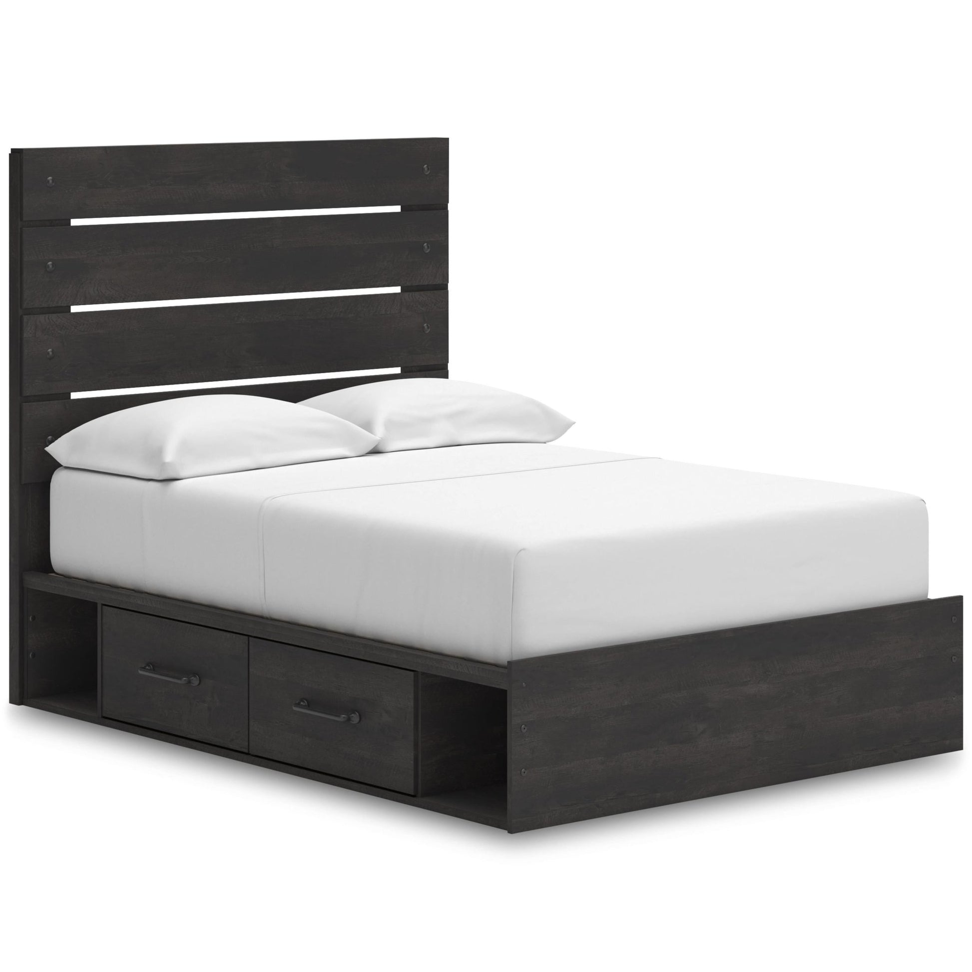 Signature Design by Ashley Hollivern PCB2108B16 Full Panel Bed with Storage - American Furniture of Slidell