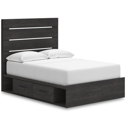Signature Design by Ashley Hollivern PCB2108B16 Full Panel Bed with Storage - American Furniture of Slidell