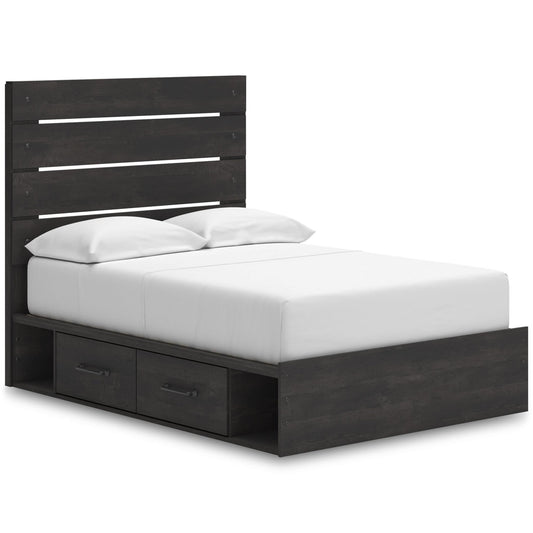 Signature Design by Ashley Hollivern PCB2108B16 Full Panel Bed with Storage - American Furniture of Slidell
